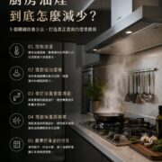 廚房油煙怎麼減少？抽油煙機選擇、排風管路規劃與廚房換氣設計完整解析