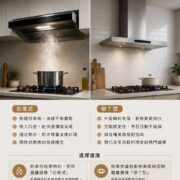 近吸式VS倒T型排油煙機比較，解析吸煙效果、美觀度與適用族群